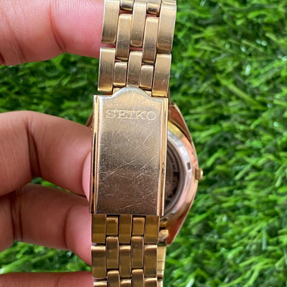 Rare Seiko 5 7S26-02F0 Automatic Black Dial Day Date Vintage Mens Watch