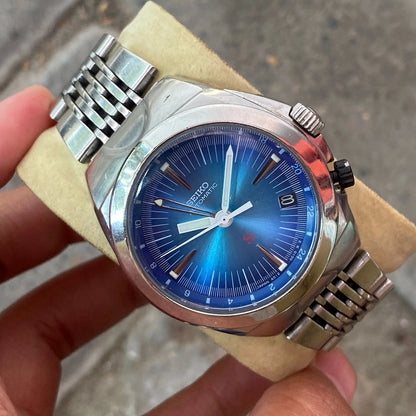 Rare Seiko SUS SCFF009 GMT Blue Dial Automatic Hi-Beat Date Vintage Watch Men