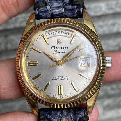 RARE Ricoh President Dynamic Automatic 21 Jewels Day Date Vintage Men Watch
