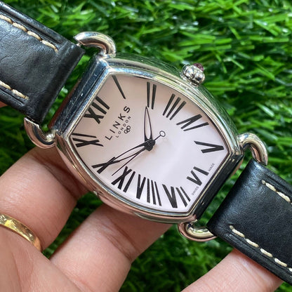 Rare Links of London 6020 0332 Driver Roman Index White Dial Quartz Swiss Watch