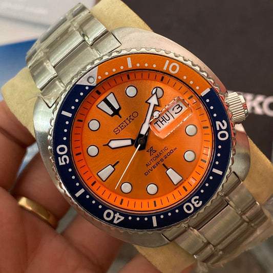 RARE Seiko Prospex SRPC95K1 Diver Orange Turtle Asia Limited Edition Watch NOS