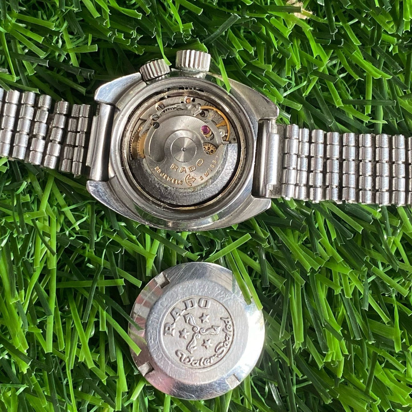 Rare Rado Captain Cook Automatic 727/1  Black Dial Date Ladies Watch Vintage