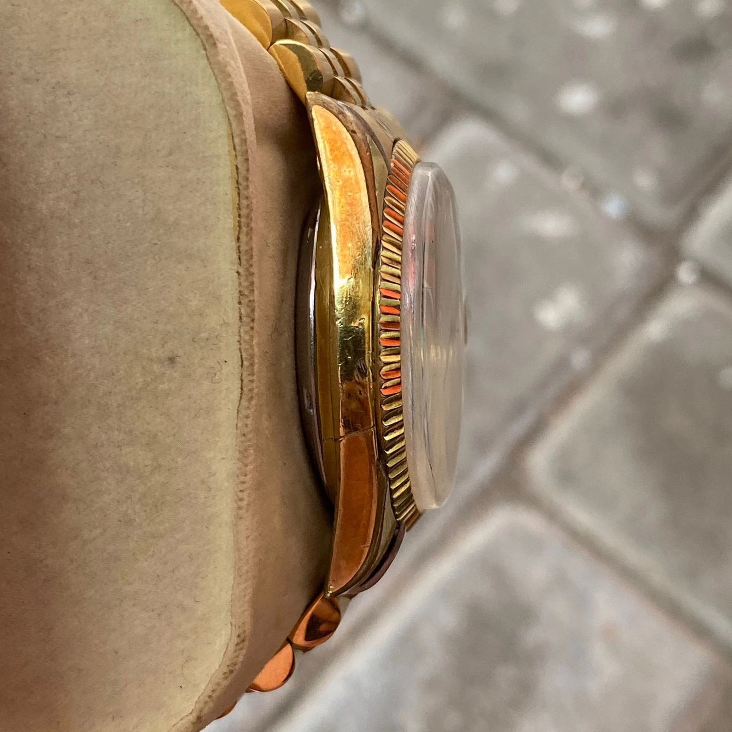 Rare Ricoh President Dynamic Gold Automatic 21 Jewels Day Date Vintage Watch Men