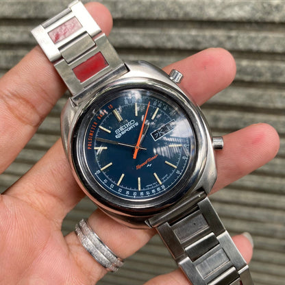RARE Seiko Speedtimer Flyback Blue Dial Automatic 7017-8000 Vintage Watch JDM
