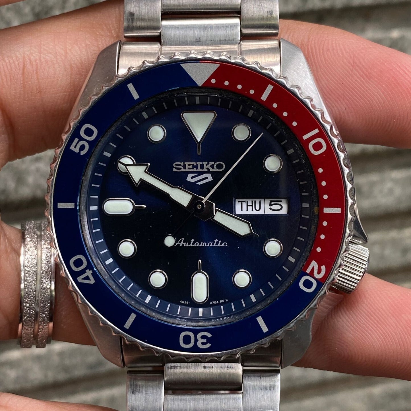 RARE Seiko SRPD53 SKX Automatic 4R36 Pepsi Bezel Blue Dial Diver Men Watch