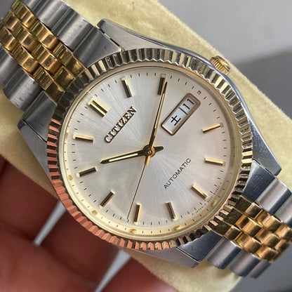 Rare Citizen president Day Date Automatic Two Tone White Dial Vintage Watch JDM