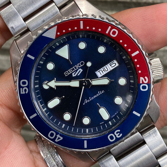 RARE Seiko SRPD53 SKX Automatic 4R36 Pepsi Bezel Blue Dial Diver Men Watch