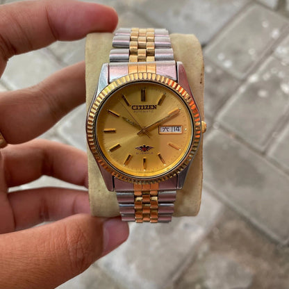 Rare Citizen Eagle President Day Date Gold Dial JDM Automatic Watch Vintage Men