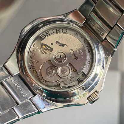 Rare Seiko 5 Finder SNZE65 Automatic Oak Style Day Date Vintage Men Watch