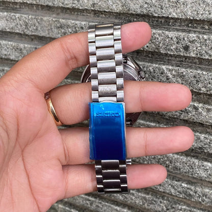 Rare Seiko Advan Automatic 6106-7670 25J Day Date Blue Dial Watch Men Vintage