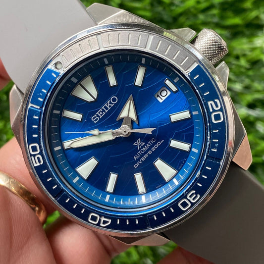 Rare Seiko Prospex SRPD23 Automatic Save The Ocean STO Blue Dial Diver Watch Men