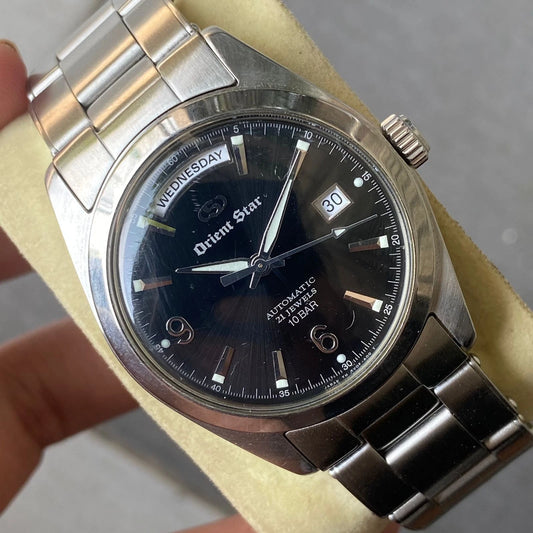 Rare Orient Star President  EV0F-C0 Black Dial Automatic Day Date Vintage Watch