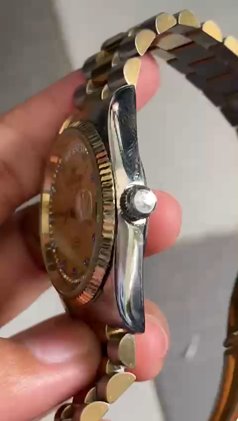 Rare Pronto Tropic Master President Automatic ETA Swiss Gold Dial 25J Vintage