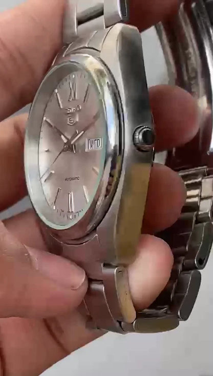 Rare Seiko 5 SNXA19 Automatic 7s26-0430 Silver Dial Day Date Steel Vintage Watch
