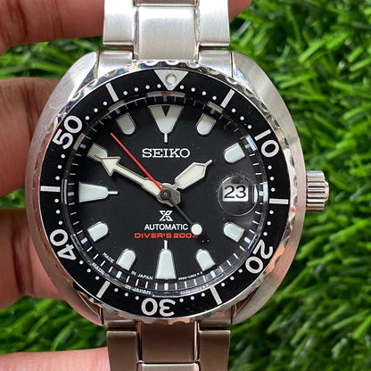 Rare Seiko Prospex SBDY085 Automatic 4R35 Turtle Scuba Black Dial Diver Watch