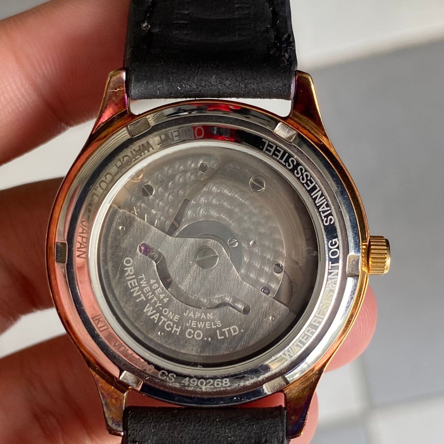 Rare Orient President Roman Index Blue Dial Automatic EV0H-A00 21 Jewels Vintage